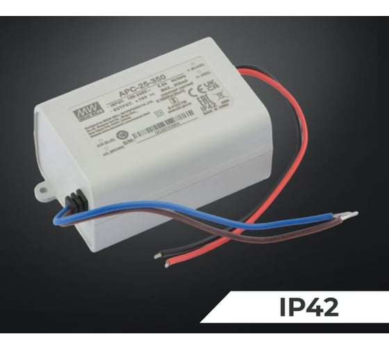 Светодиодный драйвер MEAN WELL APC-25-350 IP42 24 Вт 25-70 В 0.35 А 1071912