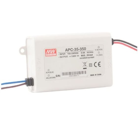 Светодиодный драйвер MEAN WELL APC-35-350 IP42 35 Вт 28-100 В 0.35 А 1024569