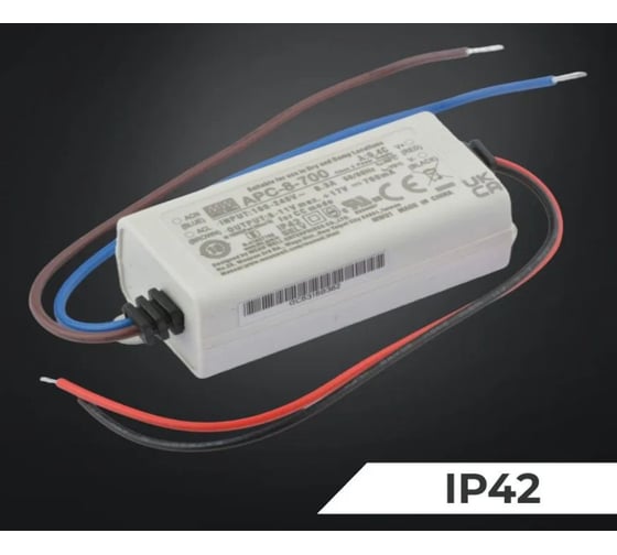Светодиодный драйвер MEAN WELL APC-8-700 IP42 8 Вт 11 В 0.7 А 2084630