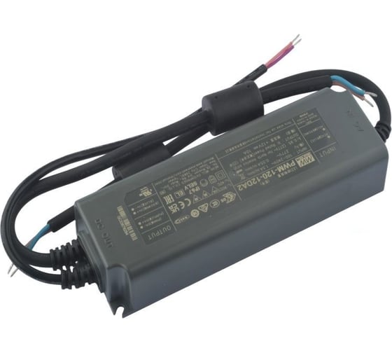 Светодиодный драйвер MEAN WELL PWM-120-12DA2 120Вт 12В 10А для наружного и внутреннего освещения, защита IP67, димминг DALI-2, активная коррекция коэффициента мощности, 5500095