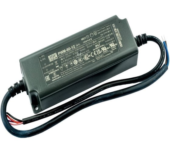 LED-драйвер для светодиодных лент с диммингом MEAN WELL PWM-60-12 60 Вт 12 В 5 А 1903230