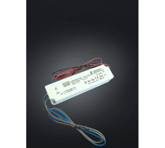 Светодиодный драйвер для наружного освещения MEAN WELL LPV-60-12 IP67 60 Вт 12 В 5 А 315348