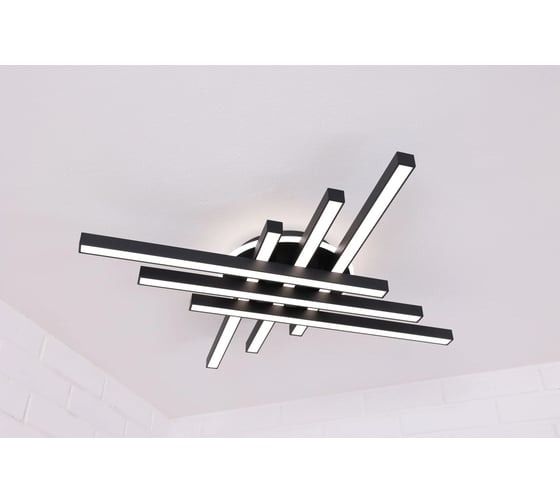 Люстра Schaffner Notte 4825-6+1 TL BK, LED 95W+18W (80*80*9,5) IR Notte 4825-6+1 TL BK IR