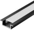 Профиль алюминиевый IEK для светодиодной ленты 2207 встраиваемый трапециевидный 2м с комплектом аксессуаров (опал) черный LSADD2207-SET1-2-V4-1-K02 1
