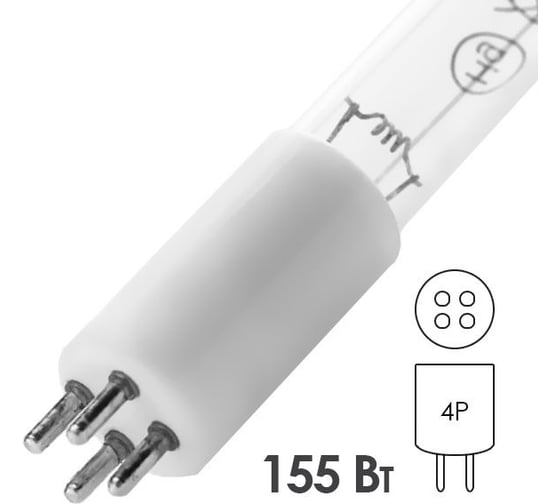Лампа бактерицидная LightBest GPHO 1554T5L/4P 155W 0,8A (TUV 64W T5 HO 4P-SE) 700709083