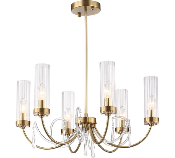 Люстра подвесная ST Luce Латунь/Латунь, прозрачный E14 6*40W SL1400.303.06