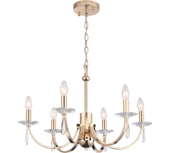 Люстра подвесная ST Luce Латунь/Латунь, прозрачный E14 6*40W SL1405.203.06