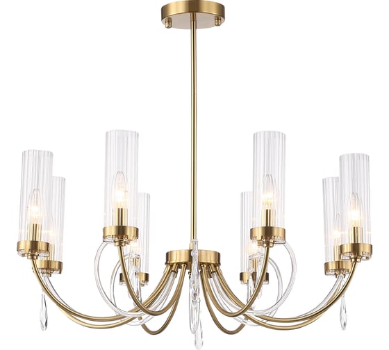 Люстра подвесная ST Luce Латунь/Латунь, прозрачный E14 8*40W SL1400.303.08