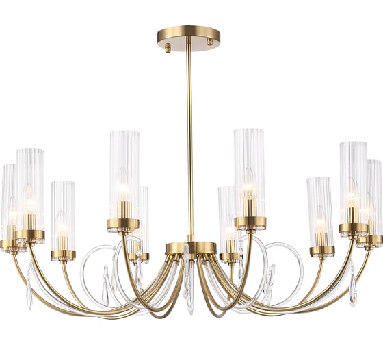 Люстра подвесная ST Luce Латунь/Латунь, прозрачный E14 10*40W SL1400.303.10