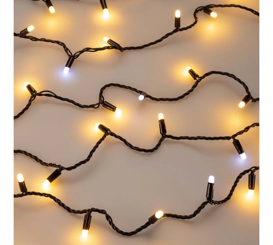 Светодиодная гирлянда Ardecoled Нить ARD-CLASSIC-10000-BLACK-100LED-FLASH Warm 1шт 064011