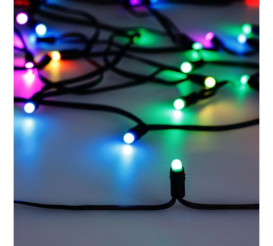 Светодиодная гирлянда Ardecoled Нить Смарт ARD-MOOD-CLASSIC-10000-BLACK-48LED RGBY-SPI 1шт 047675