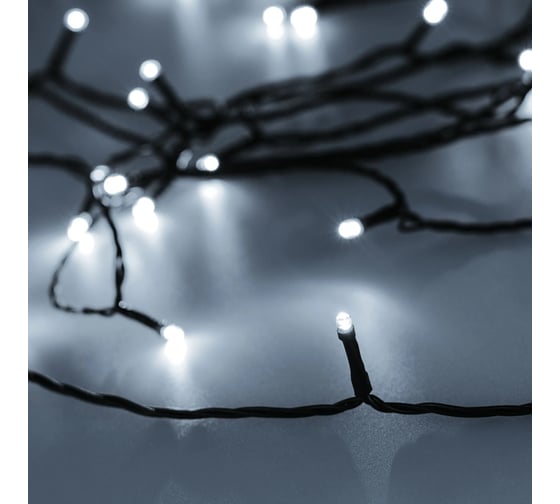 Светодиодная гирлянда Ardecoled Нить Смарт ARD-MOOD-CLASSIC-20000-BLACK-200LED White 1шт 049519