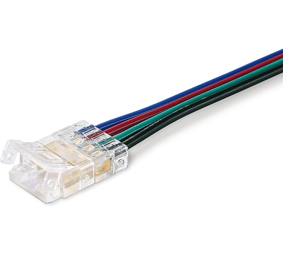 Соединитель гибкий односторонний Ambrella Light COB RGB 12/24V для лент 10mm (4 конт.) (5 шт. в комплекте) LED Strip 24V GS7411