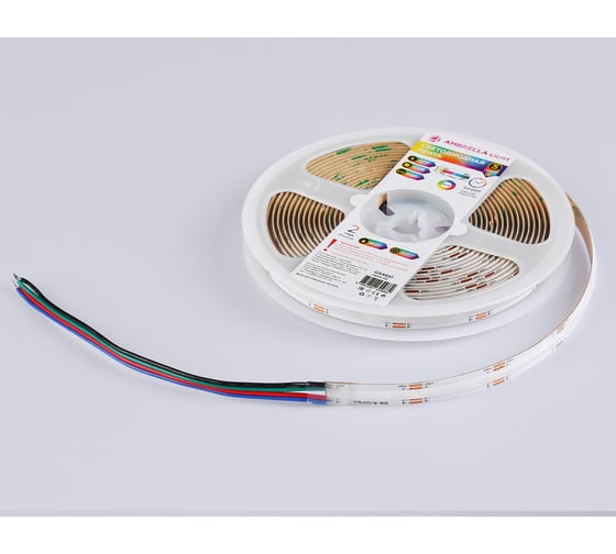 Светодиодная лента Ambrella Light 24В COB 576Led 14Вт/м Цветная RGB IP20 5м LED Strip 24V GS4951
