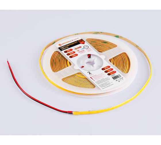 Светодиодная лента Ambrella Light 24В COB 400Led 10Вт/м 3000K IP20 5м LED Strip 24V GS4611