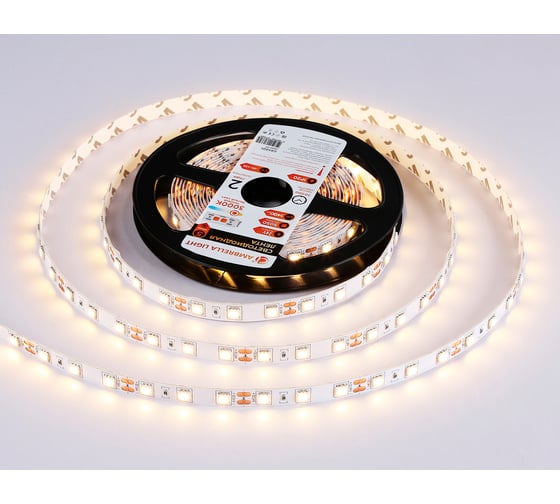 Светодиодная лента Ambrella Light 24В 5050 60Led 14.4Вт/м 3000K IP20 5м LED Strip 24V GS4001