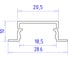 Алюминиевый профиль встраиваемый Ambrella Light Alum Profile GP1200AL 6