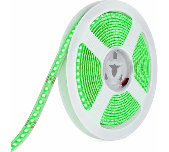 Светодиодная лента матовая Alvar Премиум COB 24В 10Вт Зеленая, IP33, 504 LED (в катушке 5 метров) AL-PC2410G