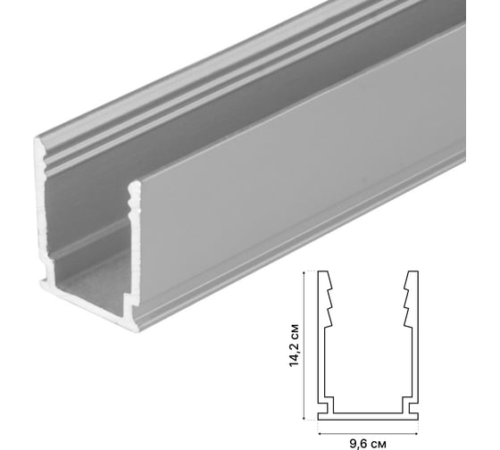 Накладной профиль Uniel для гибкой светодиодной ленты NEON UFE-A21 SILVER 200 POLYBAG UL-00013288