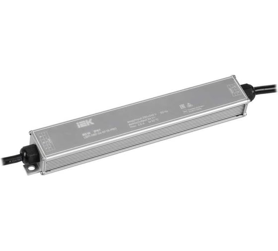Драйвер LED IEK ИПСН-PRO 60Вт, 24В, блок - шнуры, IP67 LSP1-060-24-67-15-PRO 1