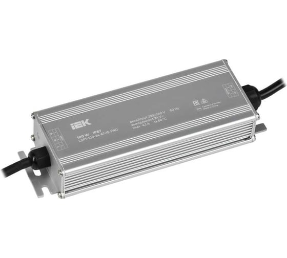 Драйвер LED IEK ИПСН-PRO 100Вт, 24В, блок - шнуры, IP67 LSP1-100-24-67-15-PRO 1