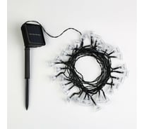 Гирлянда LUAZON НИТЬ DECOR Колокольчик IP44, на солнечной батарее, 4.5 м, 30 LED, 1.2 В, 2 режима, мульти 6253351