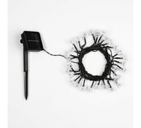 Гирлянда LUAZON НИТЬ DECOR Колокольчик IP44, на солнечной батарее, 4.5 м, 30 LED, 1.2 В, 2 режима, желтый/аквамарин 6253353