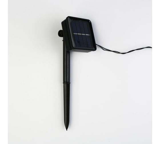 Гирлянда LUAZON НИТЬ ECO IP44, на солнечной батарее, 5 м, 50 LED, 1.2 В, 2 режима, синий/зеленый 6253324