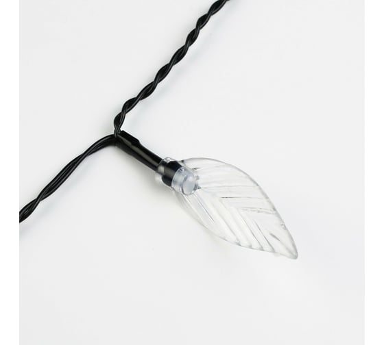 Гирлянда LUAZON НИТЬ DECOR Лист IP44, на солнечной батарее, 4.5 м, 30 LED, 1.2 В, 2 режима, красный/желтый/зеленый 6253340