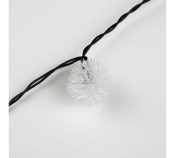 Гирлянда LUAZON НИТЬ DECOR Ежики IP44, на солнечной батарее, 4.5 м, 30 LED, 1.2 В, 2 режима, мульти 6253357