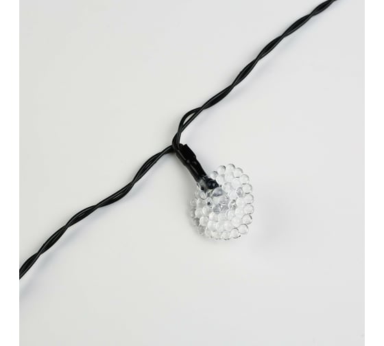 Гирлянда LUAZON НИТЬ DECOR Сердце IP44, на солнечной батарее, 4.5 м, 30 LED, 1.2 В, 2 режима, мульти 6253336
