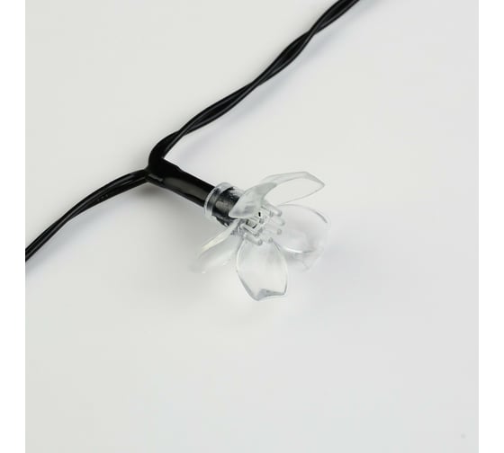 Гирлянда LUAZON НИТЬ DECOR Ромашка IP44, на солнечной батарее, 4.5 м, 30 LED, 1.2 В, 2 режима, мульти 6253329