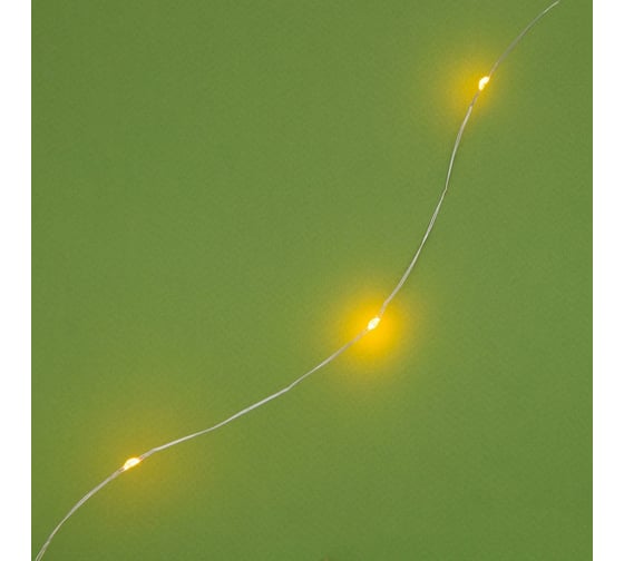 Гирлянда LUAZON НИТЬ ROSA IP44, 20 м, 200 LED, 1.2 В (SOLAR), 2 режима, желтый 4137030