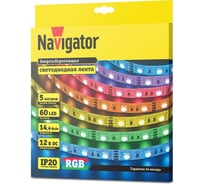 Лента Navigator СД 80 300 NLS-5050RGB60-14.4-IP20-12V R5 5 м 80300