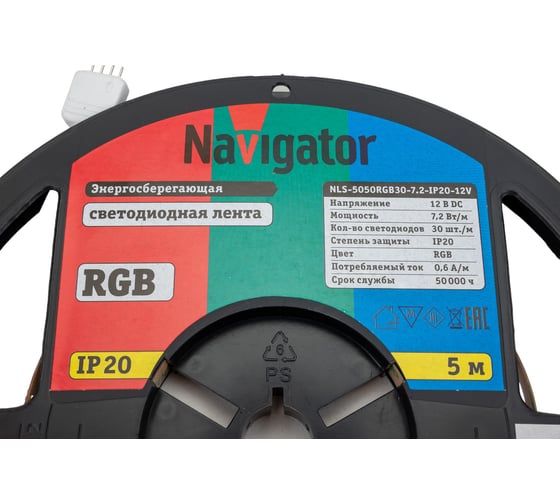Лента Navigator СД 80 299 NLS-5050RGB30-7.2-IP20-12V R5 5 м 80299