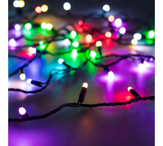 Светодиодная гирлянда Ardecoled ARD-STRING-CLASSIC-20000-BLACK-200LED-MILK-SYNC RGB 1шт 064848