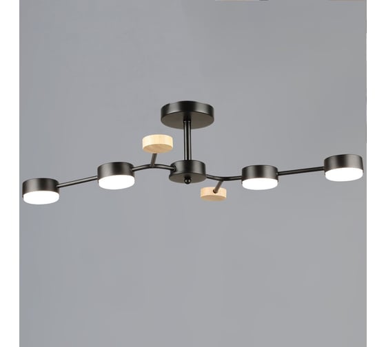 Потолочная люстра ReLuce 03860-0.3-04 BK+WOOD GX53 RLC_03860-0.3-04_BK_WOOD_GX53