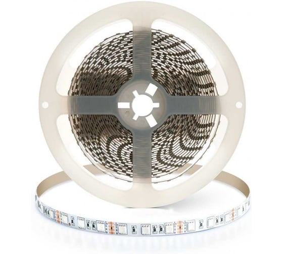 Лента светодиодная FERON 60SMD(5050)/м 14,4Вт/м 24V 5000*12*1.22мм RGB 6000К 53332