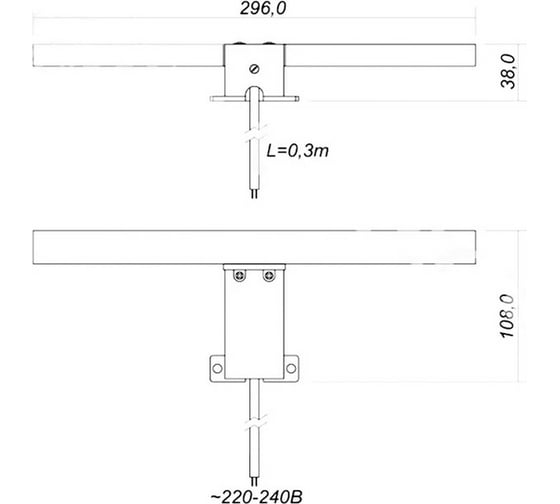 Светильник DIBORG Lande 30 см LED хром 04.107.19.401