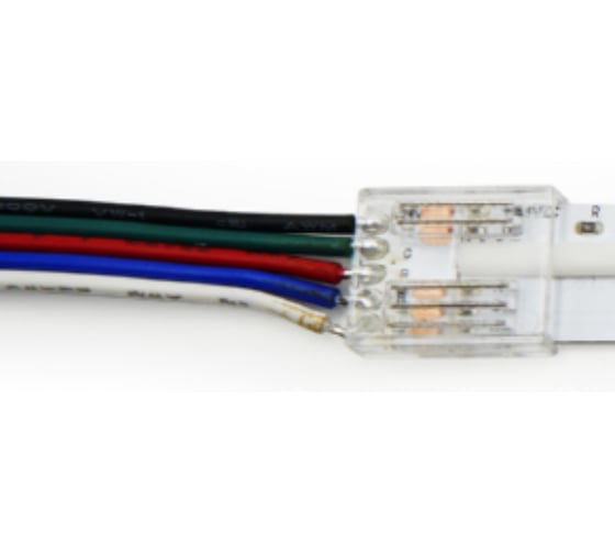 Разъем VARTON 5PIN с проводом для LED ленты COB RGBW 12 мм, лента - источник питания (1 шт) V4-R0-00.COB-RGBW.0002