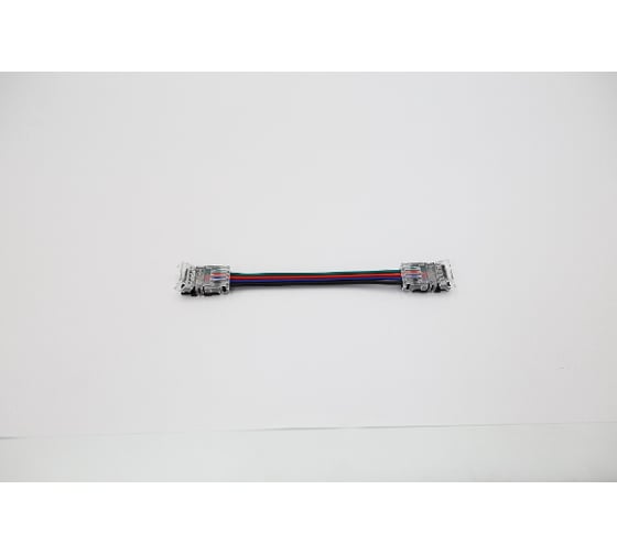 Разъем VARTON двойной 4PIN с проводом для LED ленты RGB 10mm (соединение 2х лент) V4-R0-70.0024.STR-0003