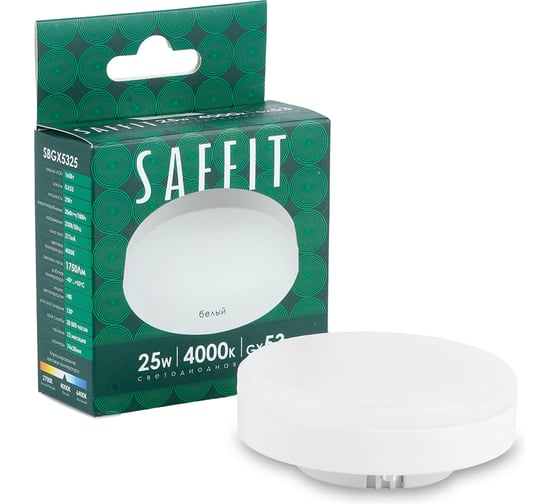 Лампа светодиодная SAFFIT SBGX5325 GX53 25W 230V 4000K, 55285
