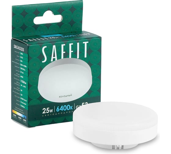 Лампа светодиодная SAFFIT SBGX5325 GX53 25W 230V 6400K, 55286