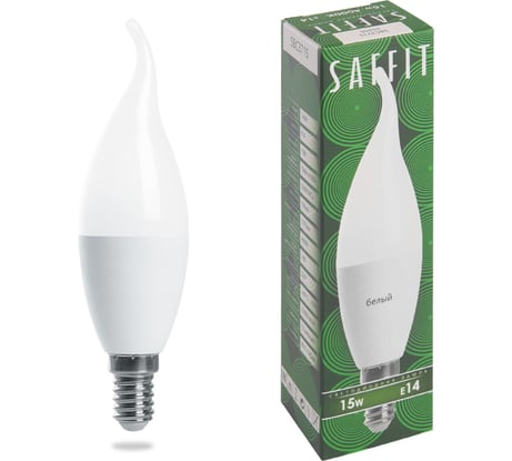 Светодиодная лампа SAFFIT SBC3715 Свеча на ветру E14 15W 4000K 55205