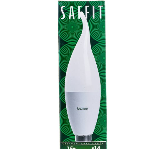 Светодиодная лампа SAFFIT SBC3715 Свеча на ветру E14 15W 4000K 55205