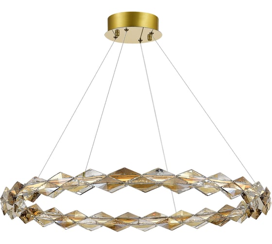 Люстра подвесная ST luce хром/прозрачный, янтарный led 1x30w 3000k, SL6009.213.01