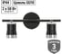 Спот TDM ELECTRIC СНС 2х50Вт, GU10, 230 В, 50 Гц, IP44, Юкка, черный/хром SQ0358-0221 2
