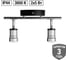 Спот TDM ELECTRIC LED СНС 2х5Вт, 3000 K, 230 В, 50 Гц, IP44, Костус, черный/хром SQ0358-0229 2