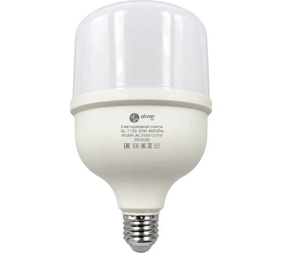 Светодиодная лампа Alvar T120 E27 50Вт 6000K AL-T120-50W