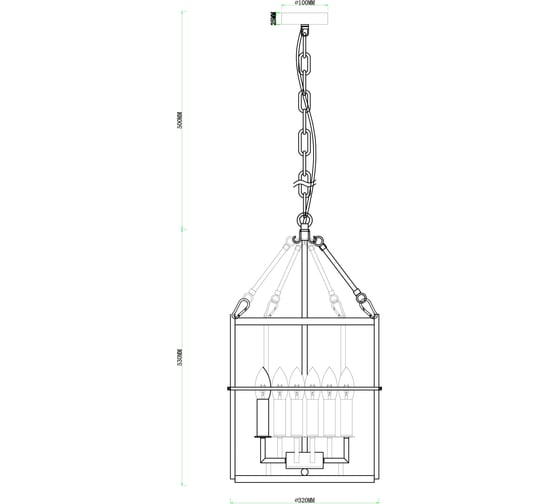 Подвесной светильник ARTE LAMP A7010SP-6BK